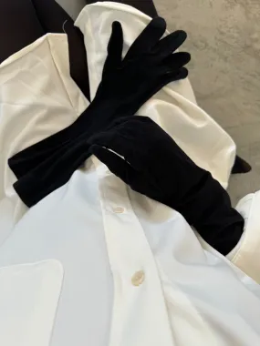 1980s Yves Saint Laurent Suede Gloves