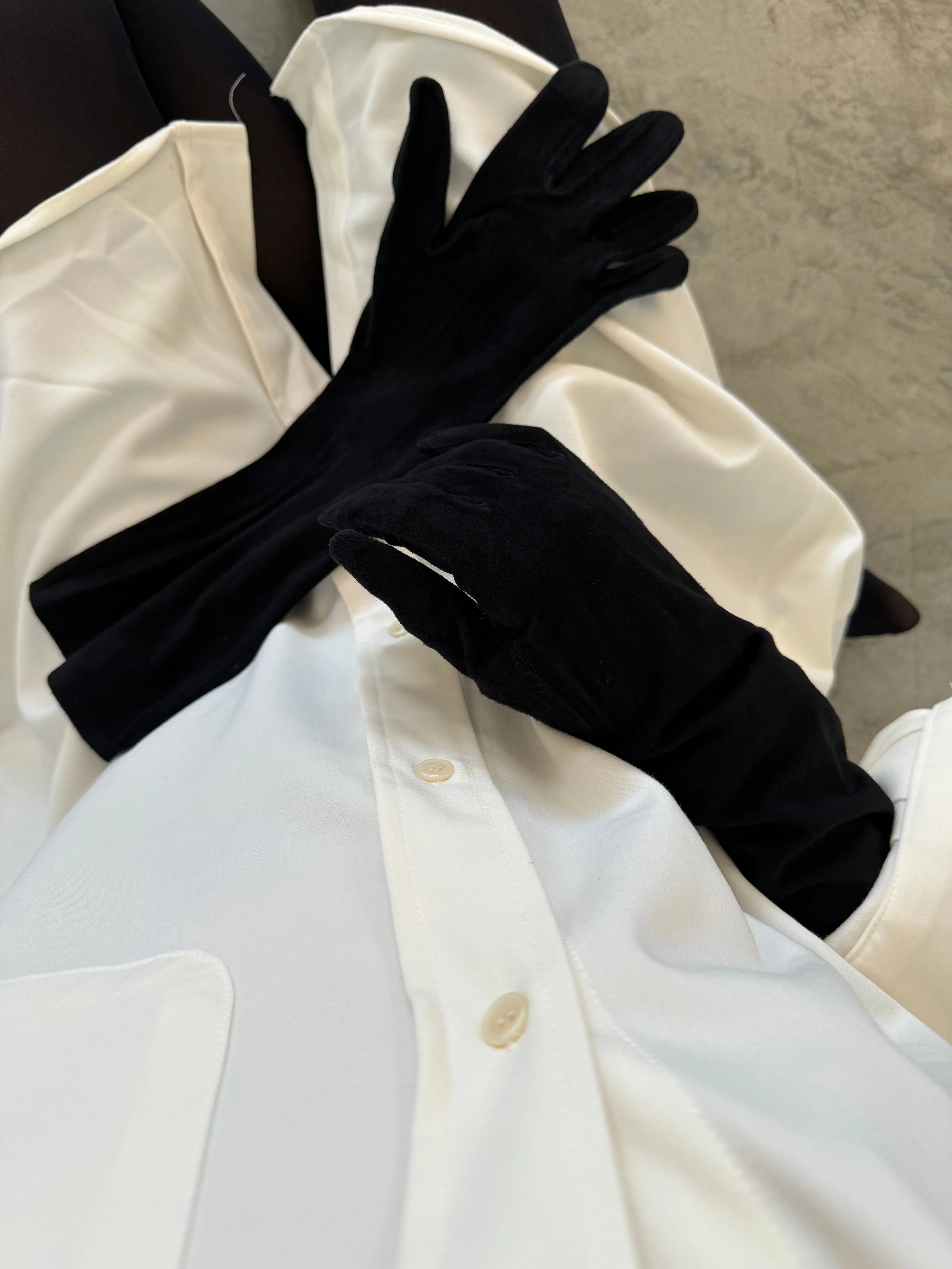 1980s Yves Saint Laurent Suede Gloves
