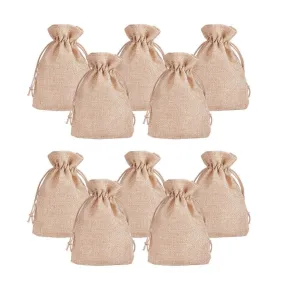 20 pc 20 Pcs Burlap Bags with Drawstring Gift Bags Jewelry Pouch for Wedding Party, Arts Crafts Projects, Presents, Snacks, Jewelry, 7x5 Inches