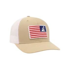 Ariat M&F Brown Oil Rig Usa Flag Mesh Cap