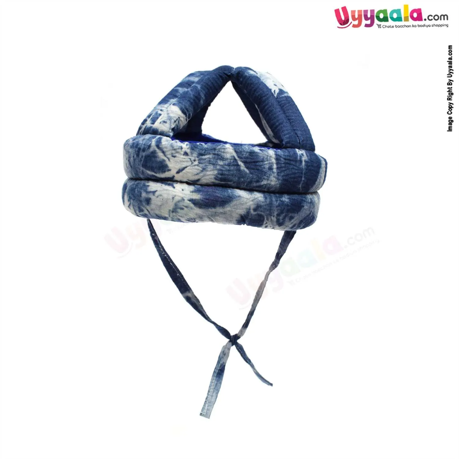 Baby Safety Helmet for Bump-Free Protection and 100% Cotton Rabbit Print,12-36m Age -Blue