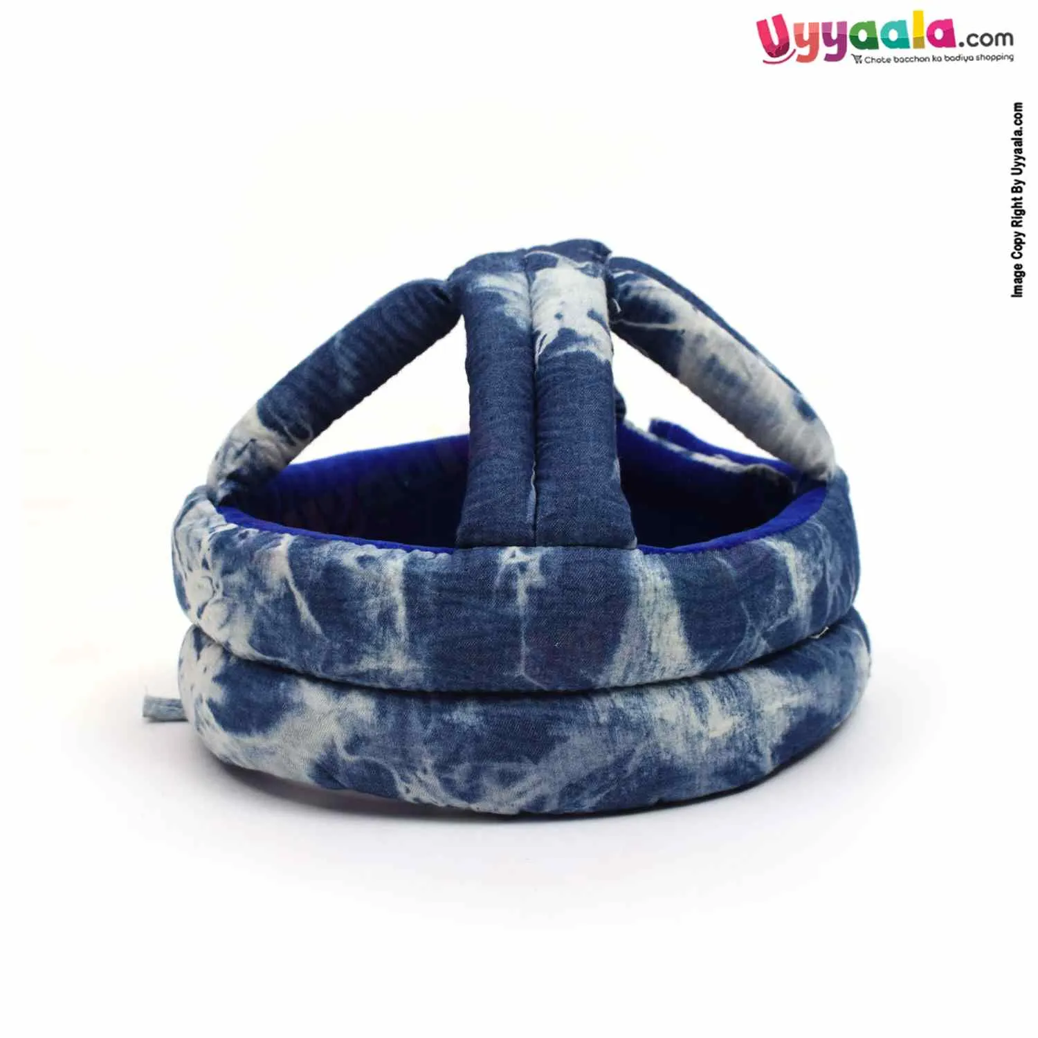 Baby Safety Helmet for Bump-Free Protection and 100% Cotton Rabbit Print,12-36m Age -Blue