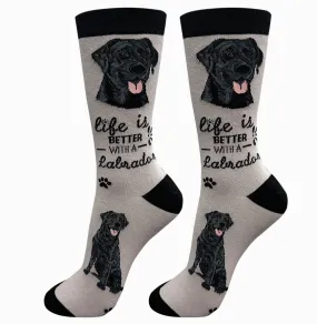 Black Labrador - Life is Better Socks