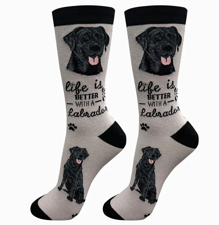 Black Labrador - Life is Better Socks