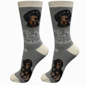 Dachshund Black - Life is Better Socks
