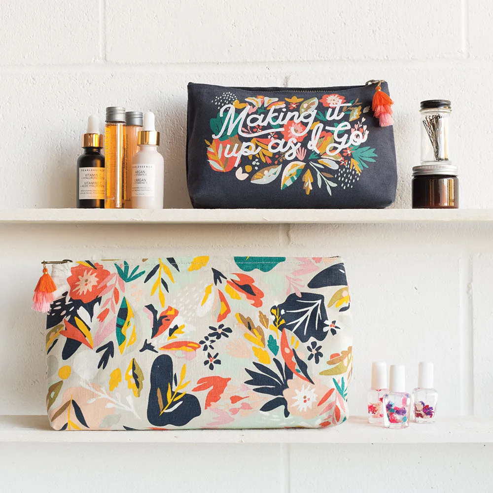 Danica Cosmetic and Toiletry Bag Linen Small Superbloom
