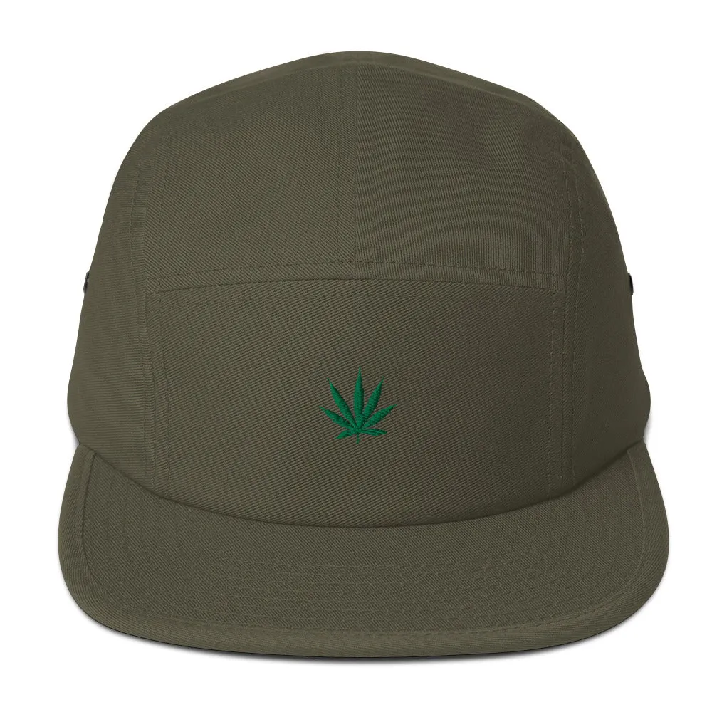 Embroidered Marijuana Leaf Five Panel Cap Ganja Maryjane Weed Pot MJ 420