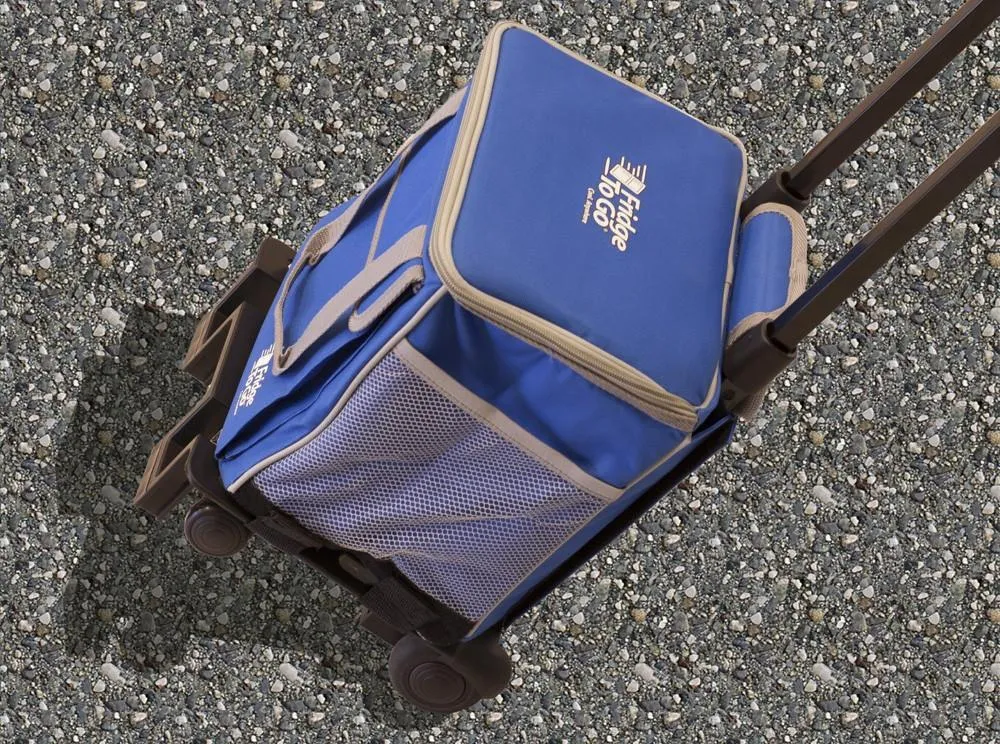 Fridge To Go 24 Can Rolling Cooler Royal Blue