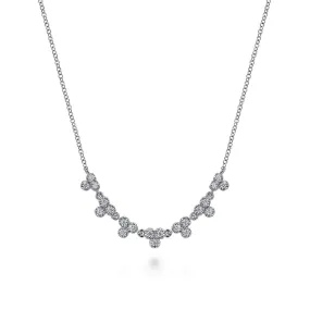 Gabriel & Co. Curved Diamond Station Bar Necklace