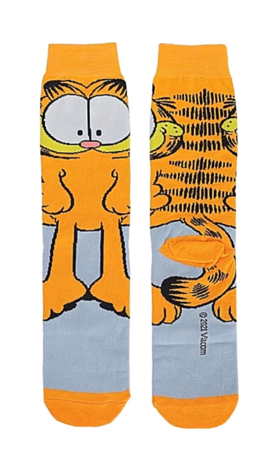 Garfield Cartoon Socks, Fun Novelty Unisex 360 Degree Artwork Character Designed Crew Socks