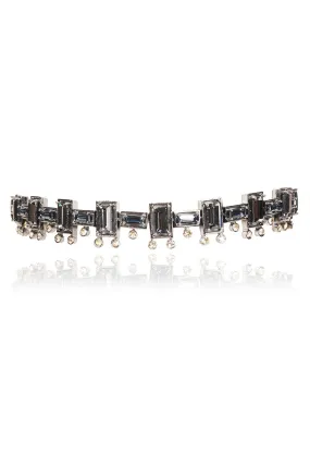 Grey Swarovski in Gunmetal Tap Choker