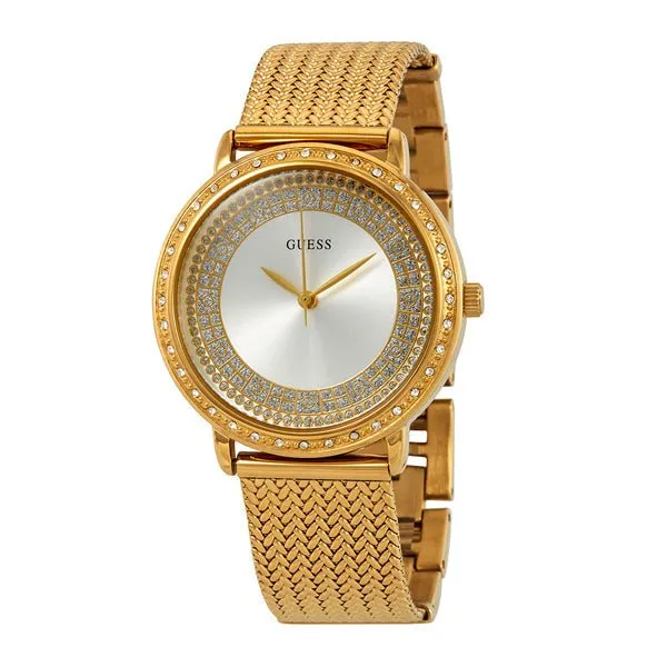 Guess Willow Gold Stainless Steel Silver Dial Quartz Watch for Ladies - W0836L3