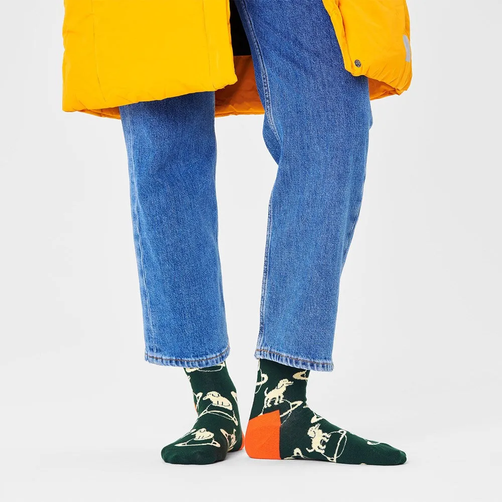 Happy Socks: Space Dog Dark Green