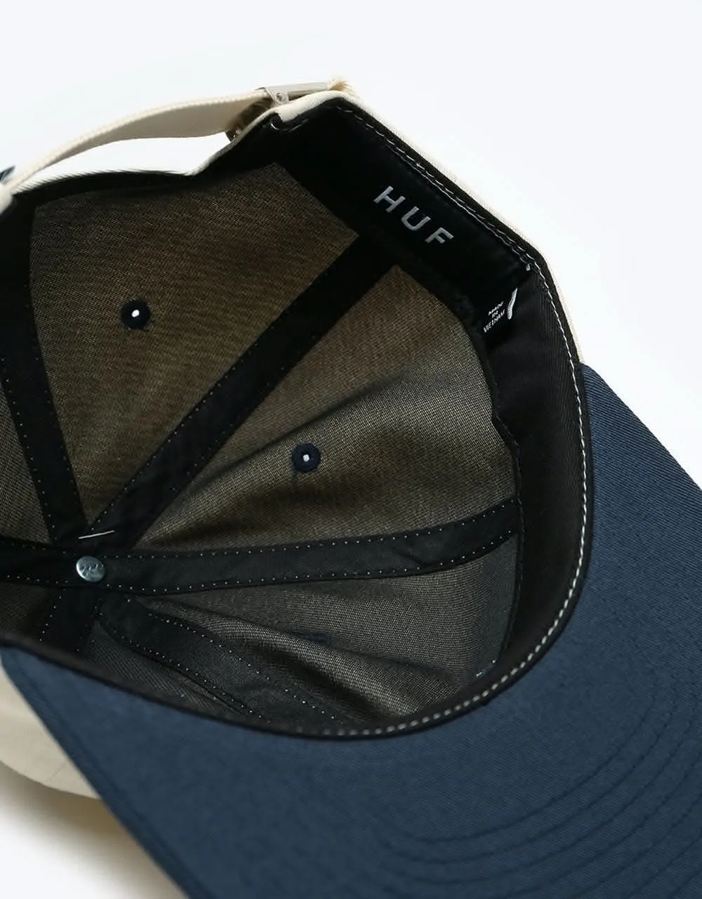 HUF 98 Logo 6 Panel Cap - Off White