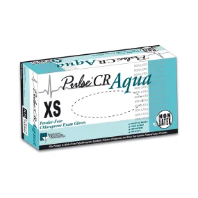 Innovative Healthcare Pulse CR Aqua Polychloroprene Exam Gloves, Non Sterile, Powder Free, Series 194