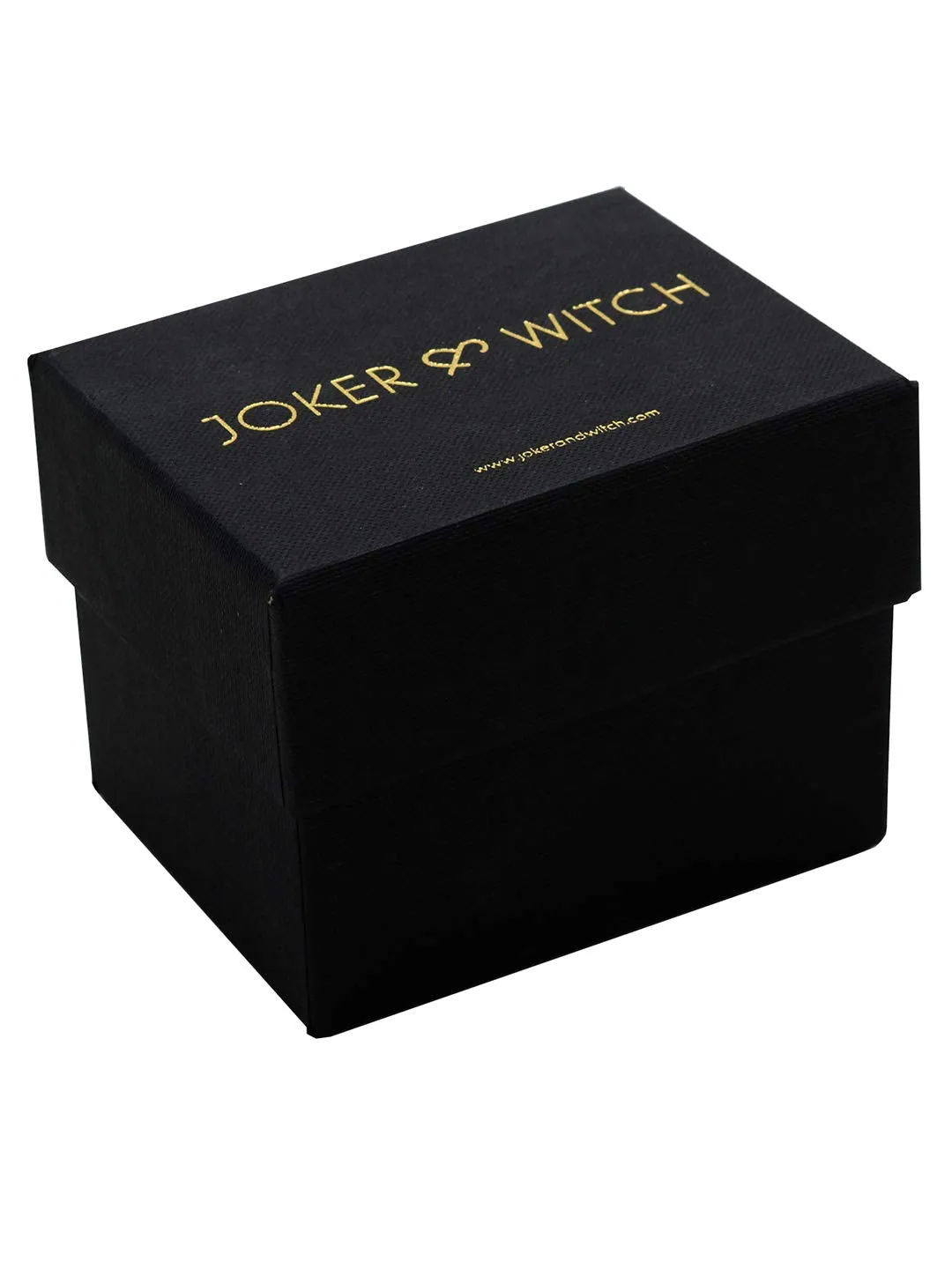 Joker & Witch Giselle Black Marble Dial Brown Strap Watch for Women