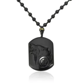 La Luna Sangre Obsidian Werewolf Necklace