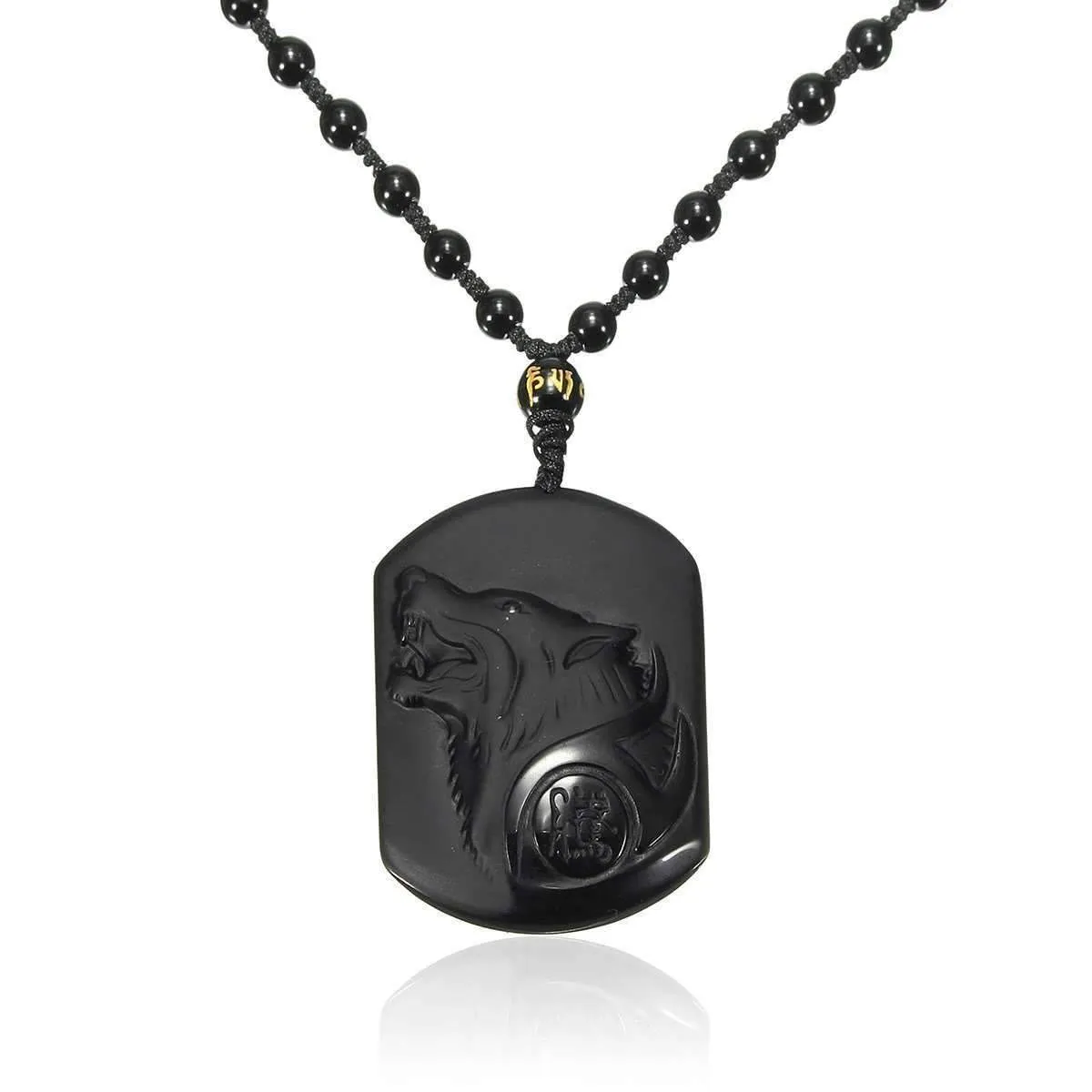 La Luna Sangre Obsidian Werewolf Necklace