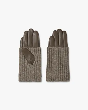 Leather Knit Gloves