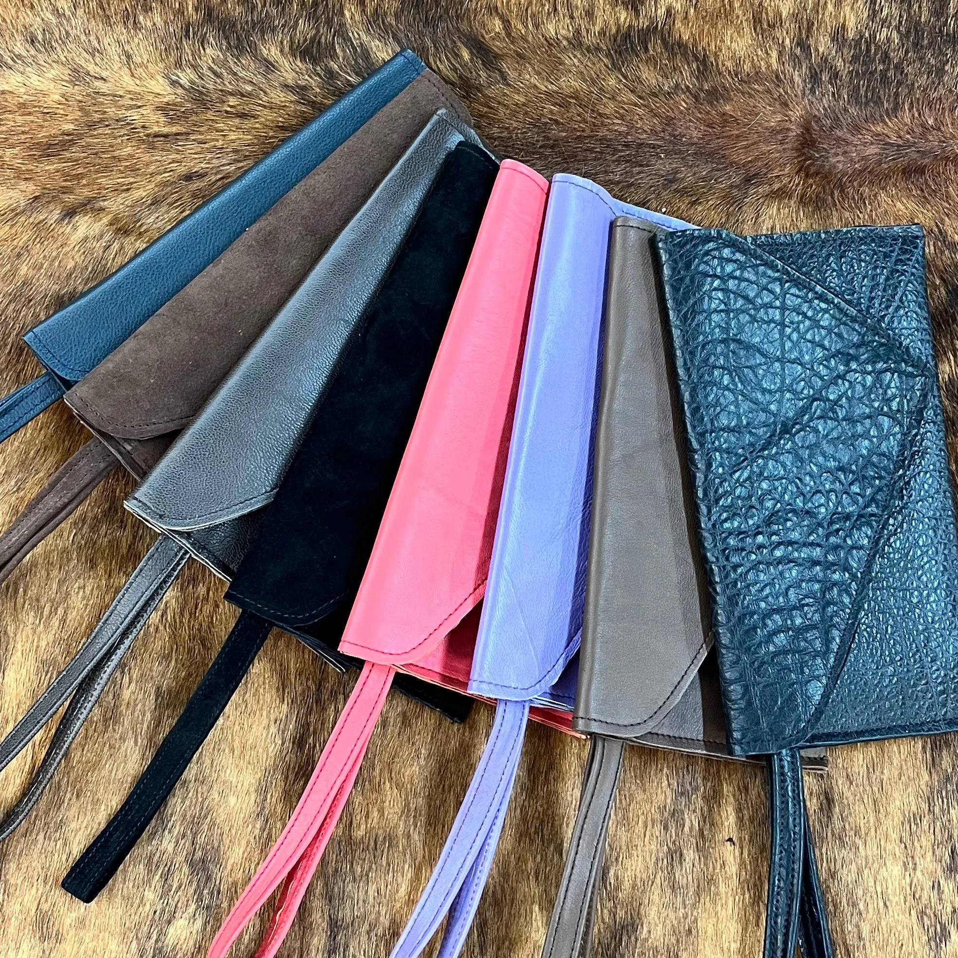 Leather Wristlet Purse (Made in USA)