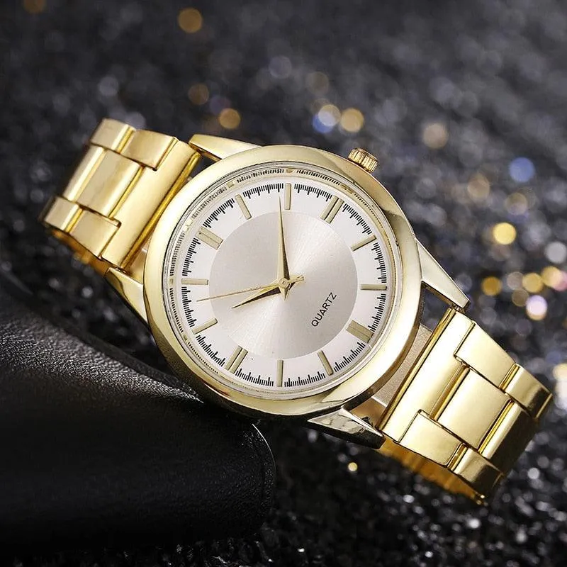 Men Business Quartz Watches Stainless Steel Casual Watch Man