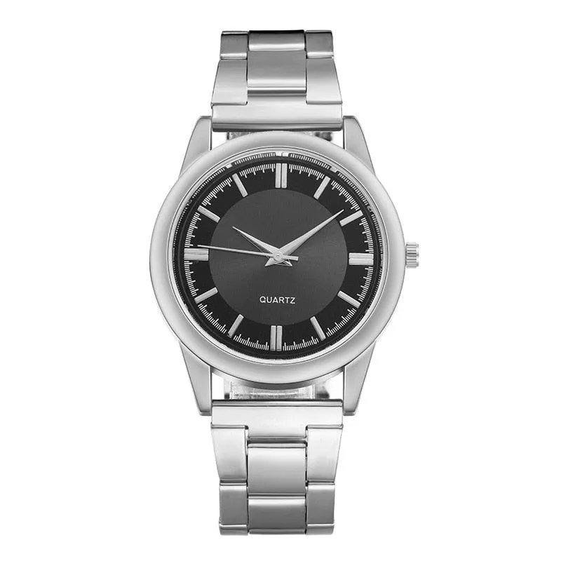 Men Business Quartz Watches Stainless Steel Casual Watch Man