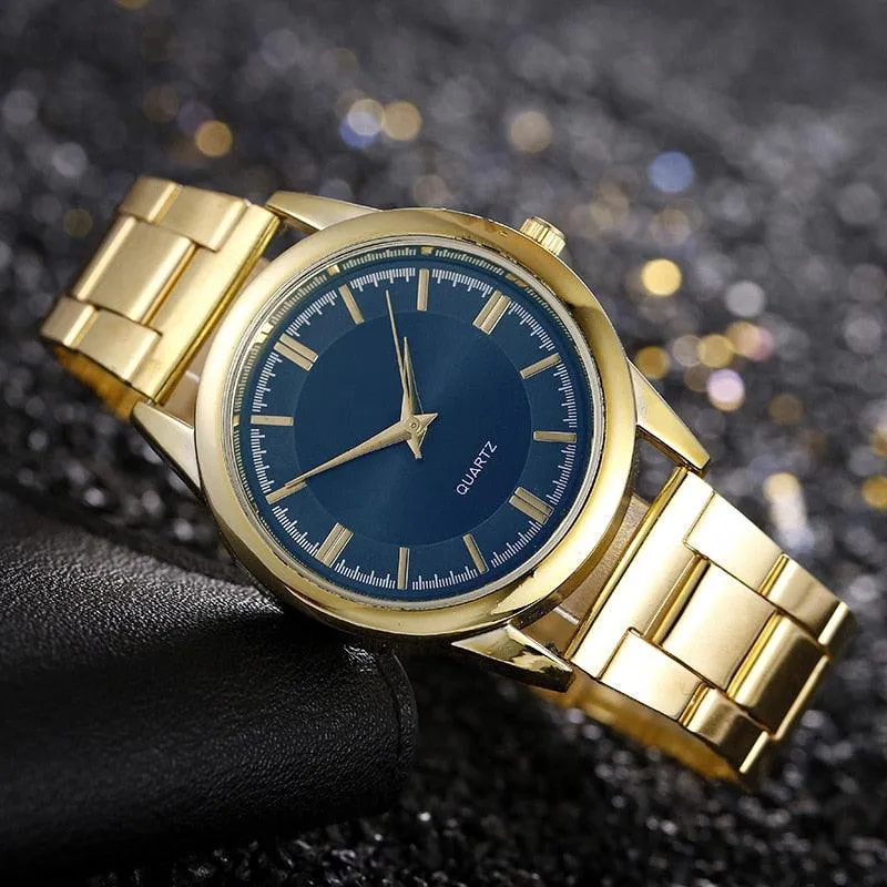 Men Business Quartz Watches Stainless Steel Casual Watch Man
