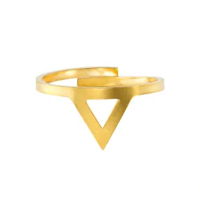Minimalistic Stainless Steel Triangle Rings Modern