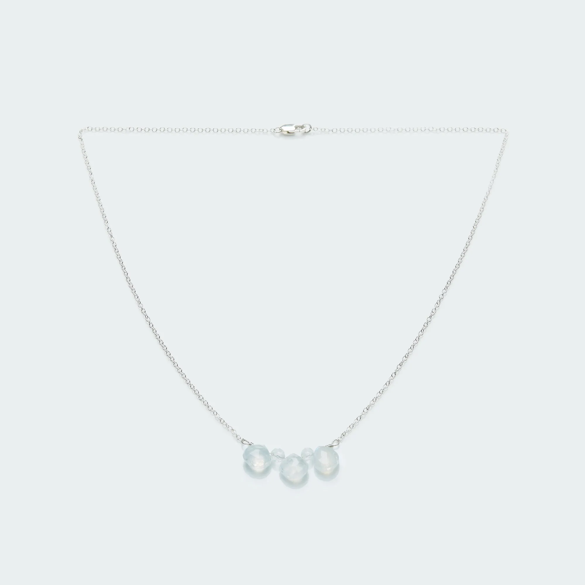 Moonstone briolette necklace silver