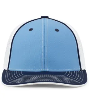 Pacific Headwear Trucker PacFlex Cap - Columbia Blue/White/Navy