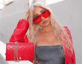 Retro rimless color diva sunglasses