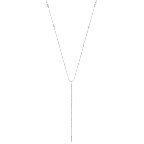 Silver Sparkle Point Y Necklace