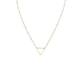 Simple Triangle Pendant & Helen Chain Necklace