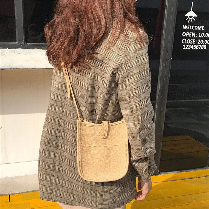 Small shoulder bag for women pu leather Female crossbody messenger bag mini Sling Bag casual phone purse handbag yellow wallet