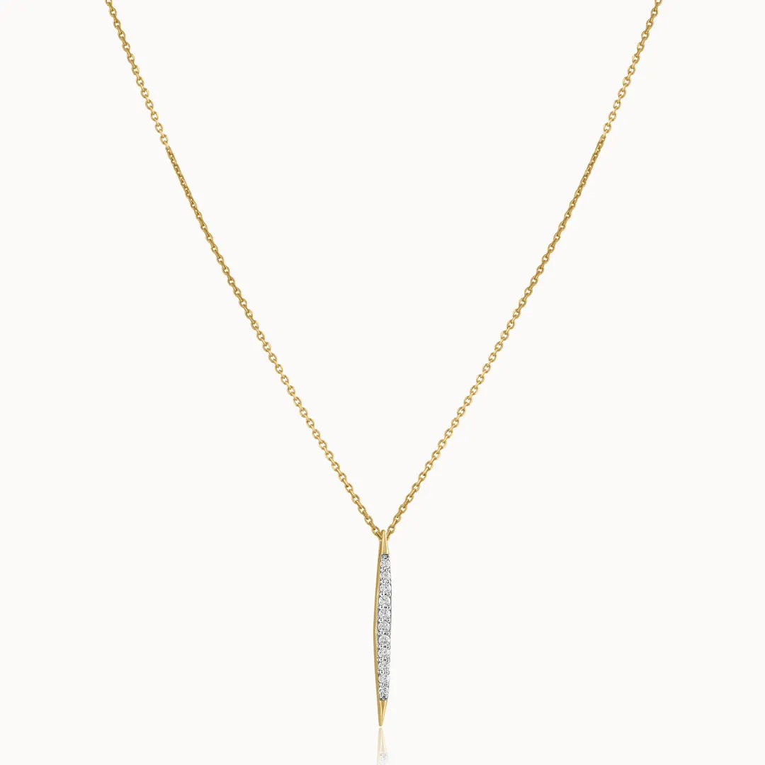 Tapered Bar Diamond Necklace