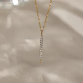 Tapered Bar Diamond Necklace