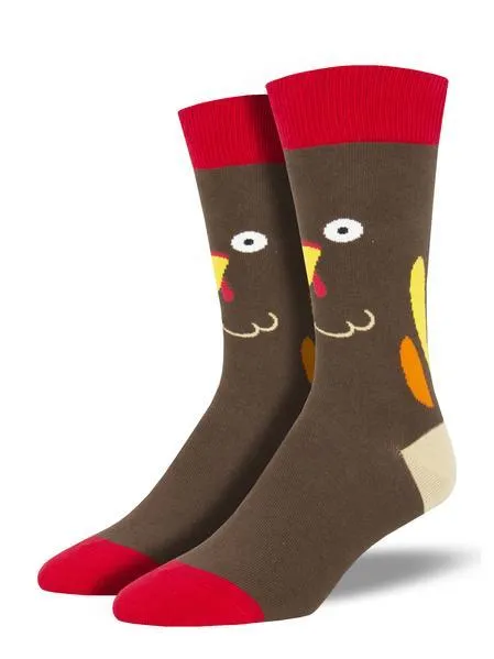 Turkey Face Men's Crew Sock