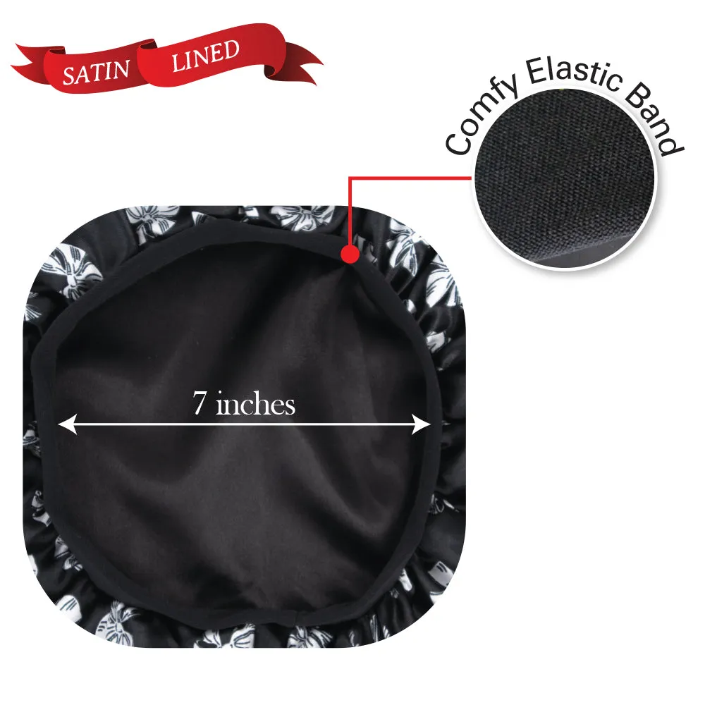 X-TRA LONG SILKY DESIGNED BONNET CAP (DOUBLE LAYER) - 1DZ (12PCS)