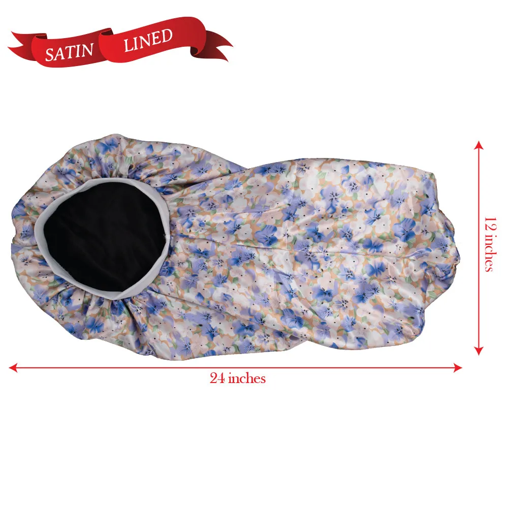 X-TRA LONG SILKY DESIGNED BONNET CAP (DOUBLE LAYER) - 1DZ (12PCS)