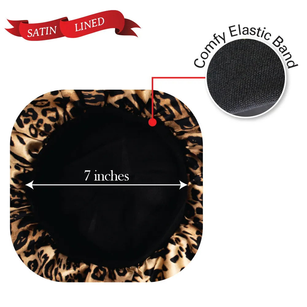 X-TRA LONG SILKY DESIGNED BONNET CAP (DOUBLE LAYER) - 1DZ (12PCS)