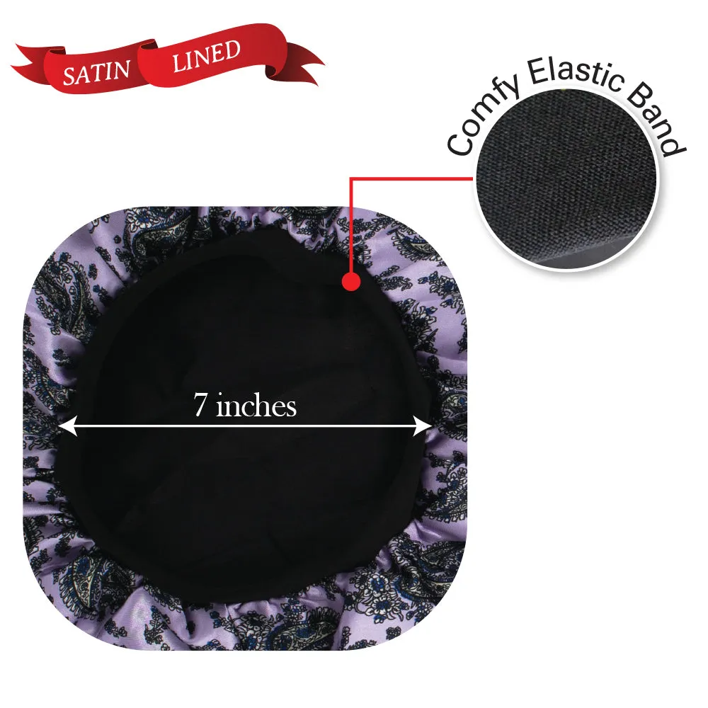 X-TRA LONG SILKY DESIGNED BONNET CAP (DOUBLE LAYER) - 1DZ (12PCS)